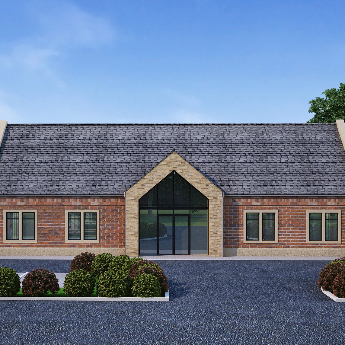 Architectural drawing for supported living apartments