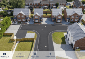 Aerial view ouf housing development Project managed by HB Architectural